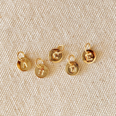 Gold Filled Waterproof Initial Charms