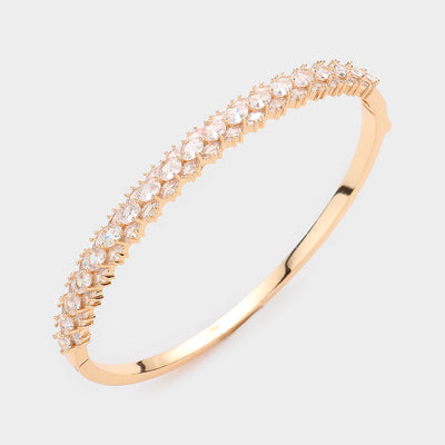 Marquise Stone Cluster Bangle