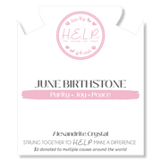 Birthstone Bracelet - June Alexandrite Charm