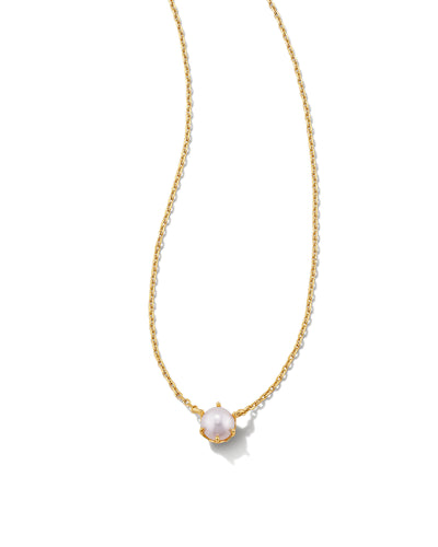 Kendra Scott Ashton Pearl Pendant Necklace in Gold