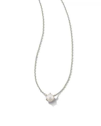 Kendra Scott Ashton Pearl Pendant Necklace in Silver