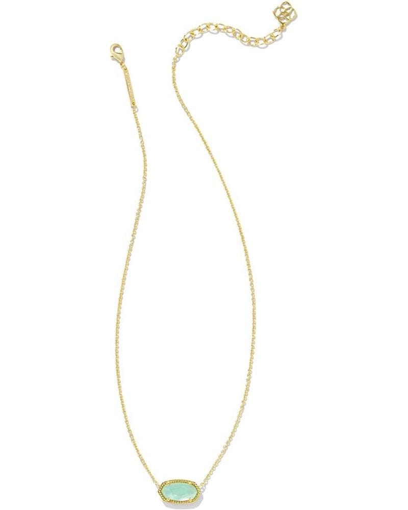 Kendra Scott Light Green Pearl Elisa Necklace