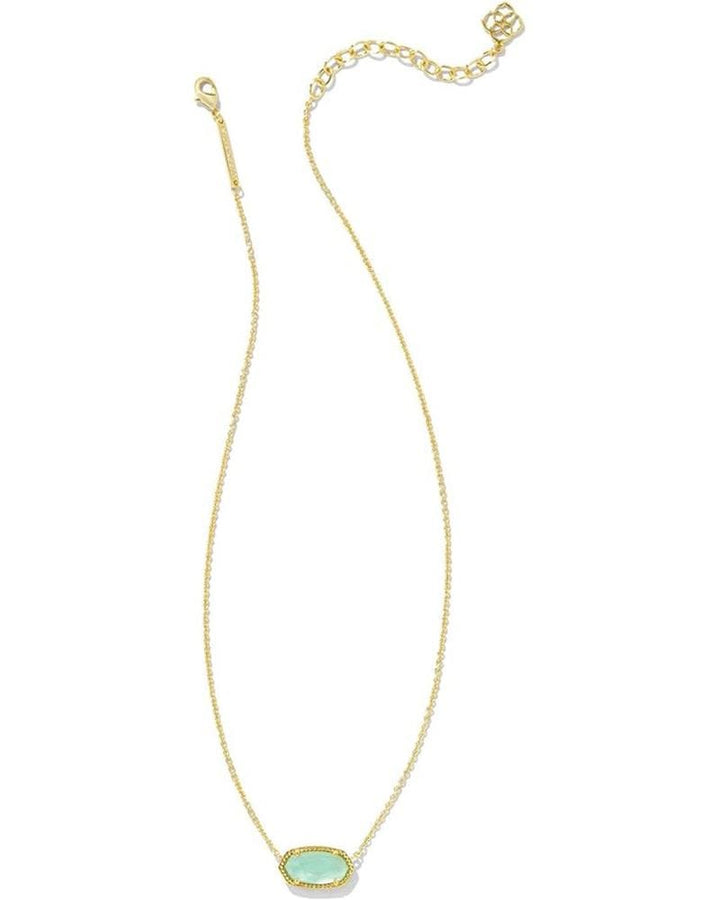 Kendra Scott Light Green Pearl Elisa Necklace