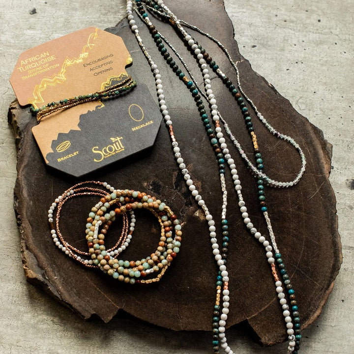 Scout Curated Wears Stone Wrap- Rhodonite Scout Rhodonite Stone Wrap Bracelet &amp; Necklace Bracelet