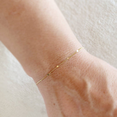 Waterproof Gold Filled Sequin Bracelet