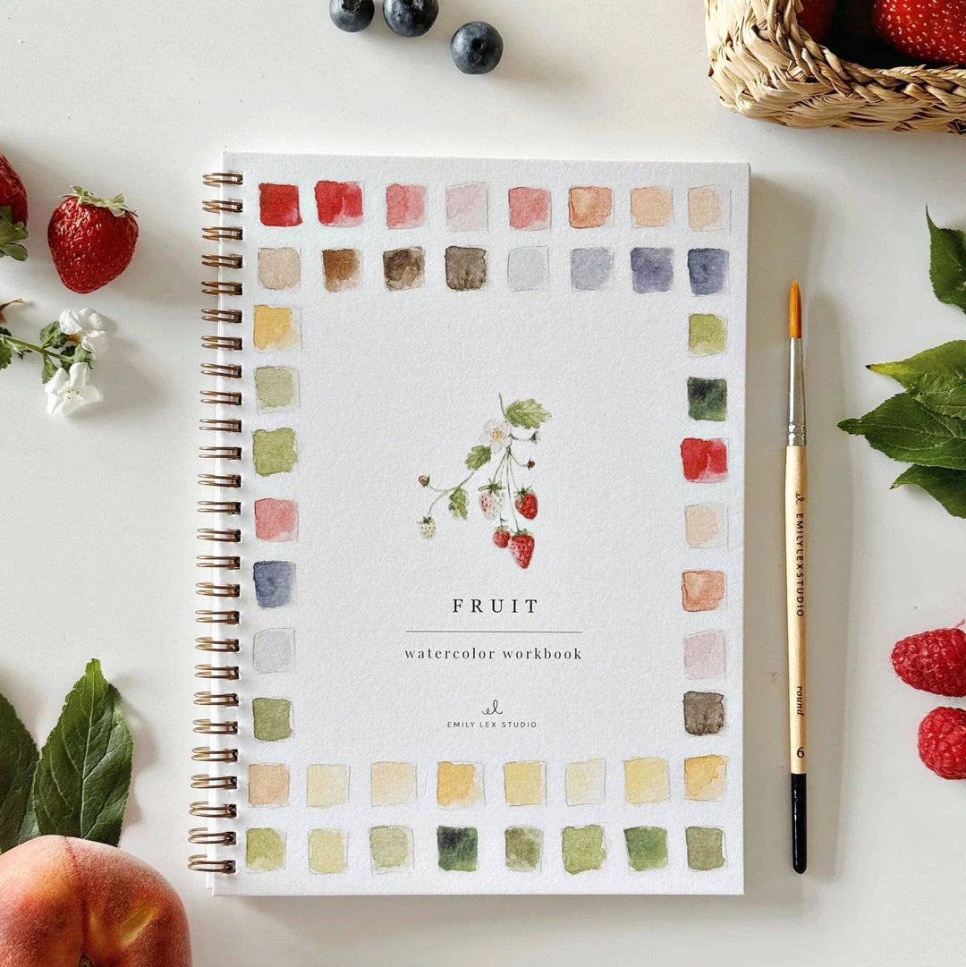 Emily Lex Studio Watercolor Fruits Workbook