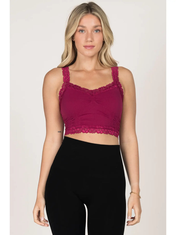 Seamless Lace Cropped Bralette