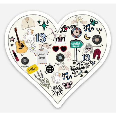 Artistic Heart Taylor's Eras Tour Sticker