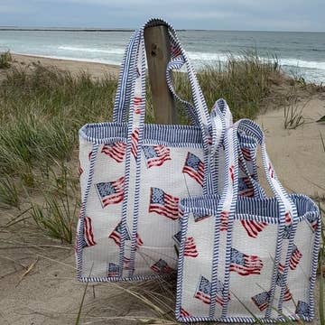 Coastal Quilted Carryall Tote