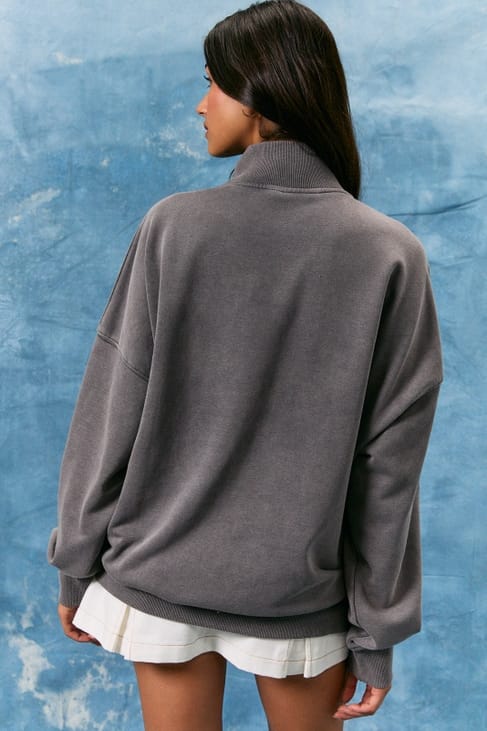 American Classic Oversized Reversible Mock Neck Sweatshirt