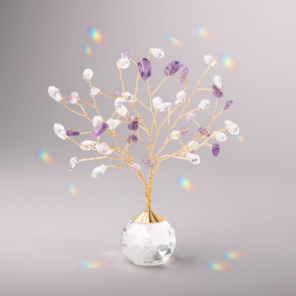 Scout Curated Wears Suncatcher Tree of Life - Amethyst Amethyst Crystal Tree | Rainbow-Catching Decor Bracelet
