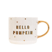 Hello Pumpkin Gold Tile Mug