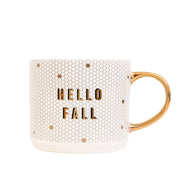Hello Fall Gold Tile Mug