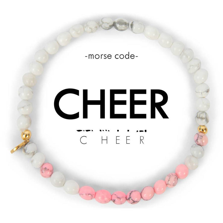 Cheer Morse Code Bracelet