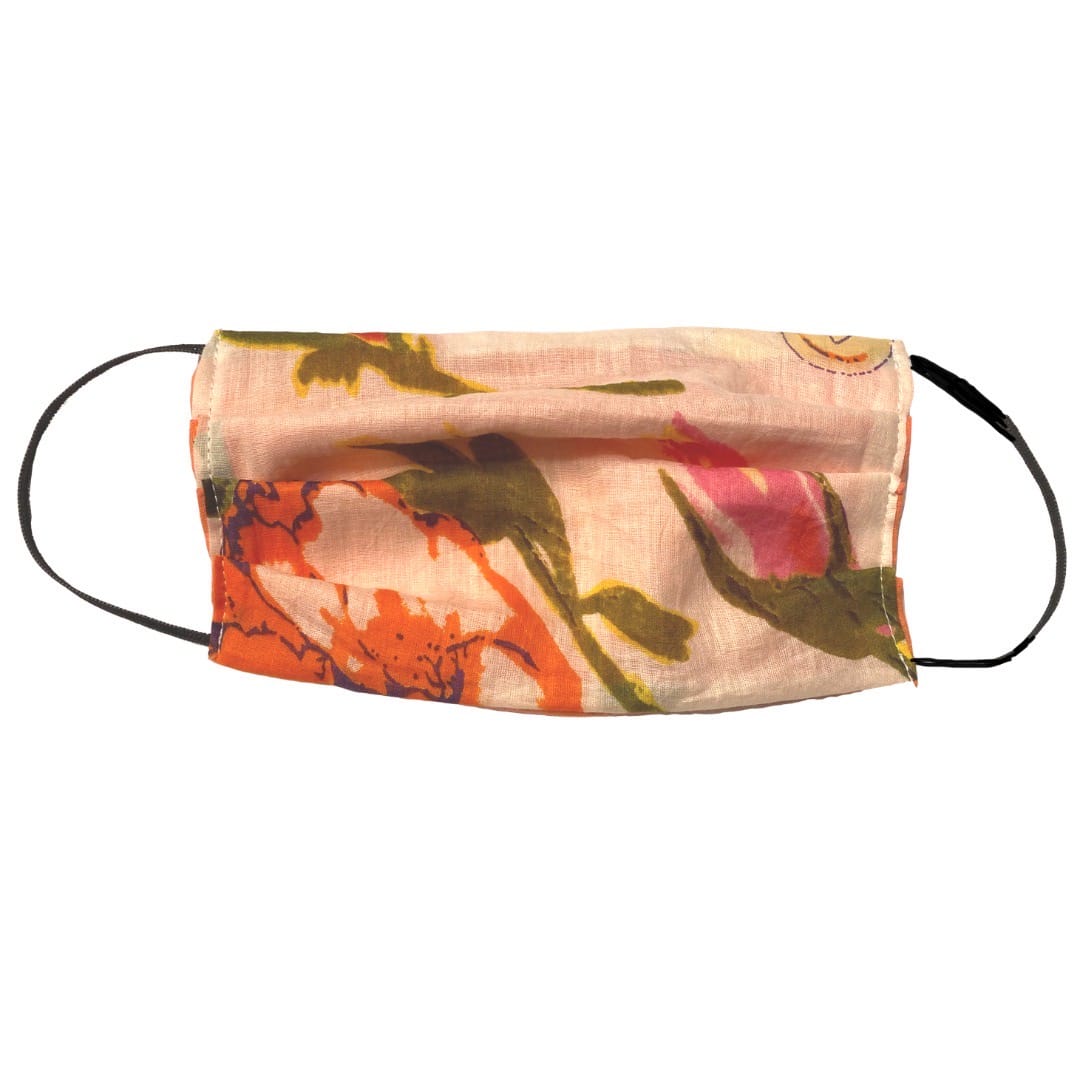 Coral Floral Mask