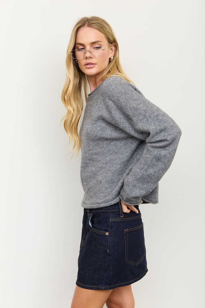 Always Cozy Rolled Neck Sweater Always Cozy Rolled Neck Sweater | Relaxed Wool Blend Tops