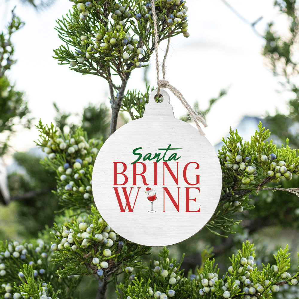 Santa Bring Wine Bulb Ornament Santa Bring Wine Bulb Ornament Ornaments