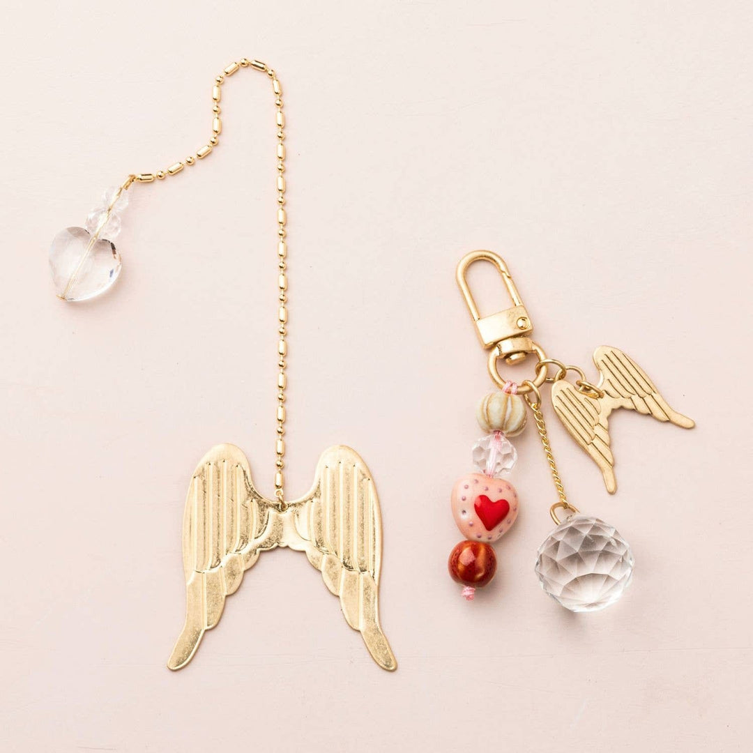 Bookmark &amp; Keychain Set - Angel Wings/Protection Angel Wings Bookmark &amp; Keychain Gift Set | Scout Accessories