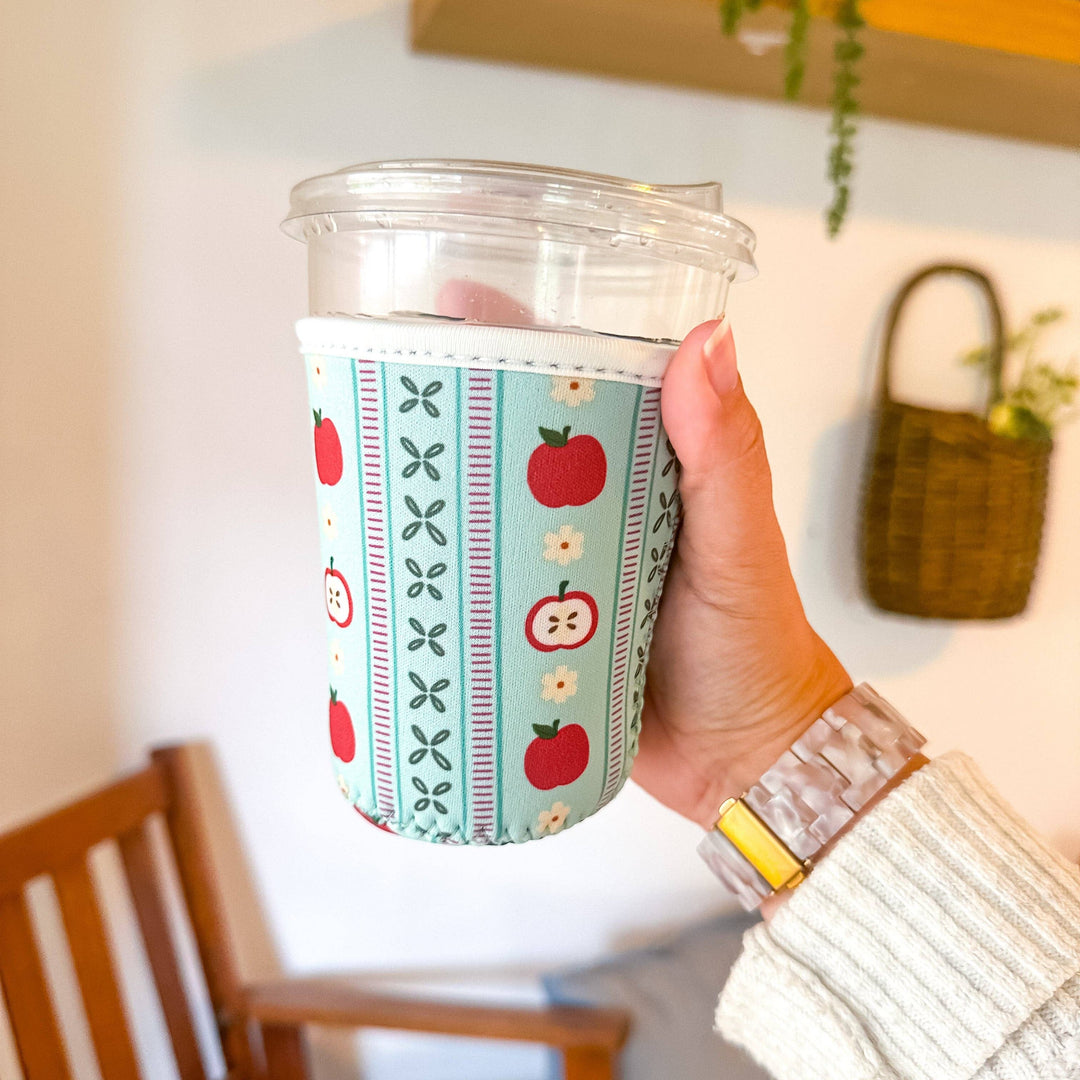 Apple Girl Autumn Reusable Coffee Sleeve