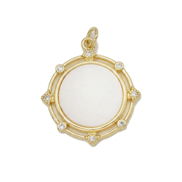 Mother of Pearl Coin Pendant Mother of Pearl Coin Pendant