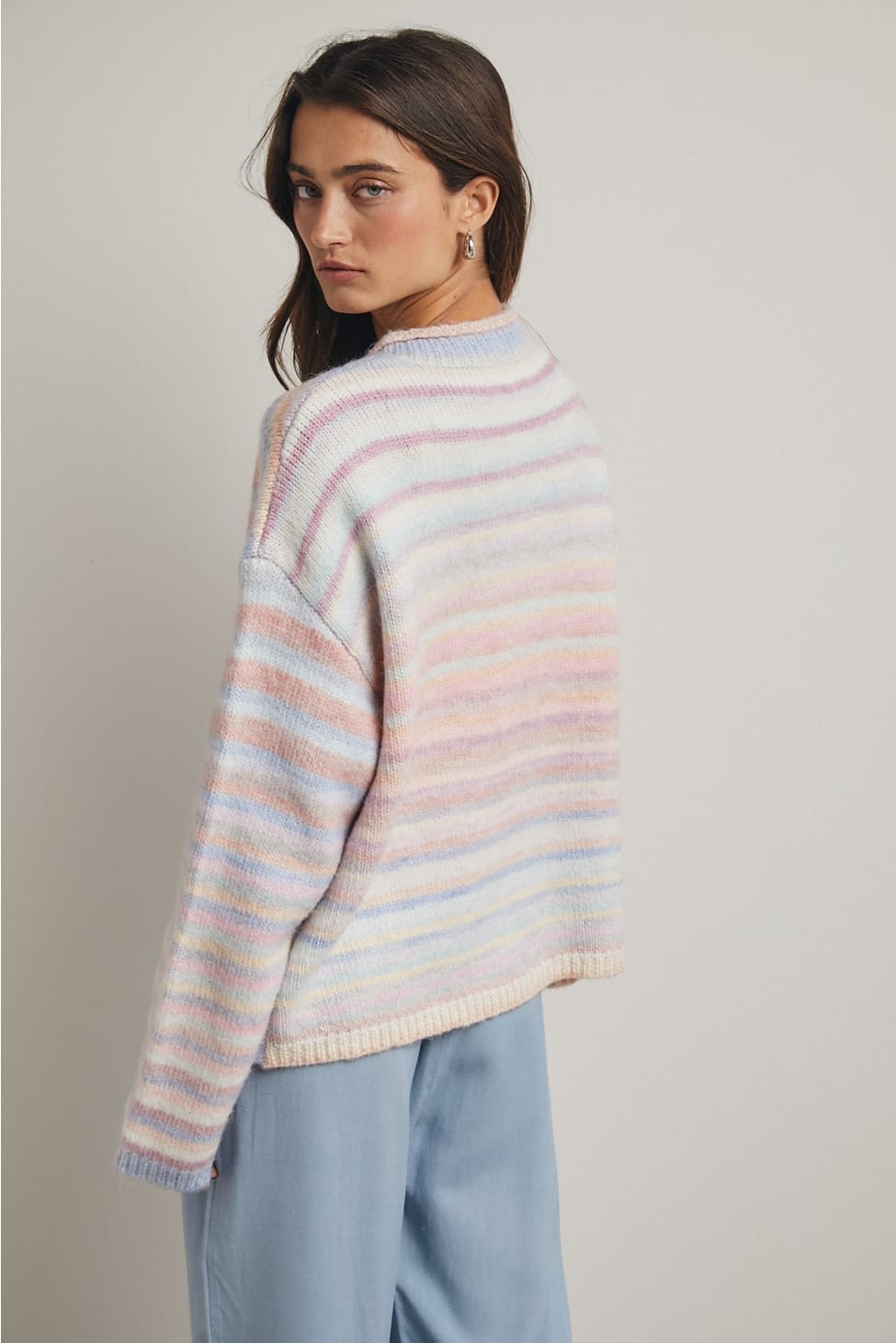 Piper Multicolor Striped Button-Up Cardigan