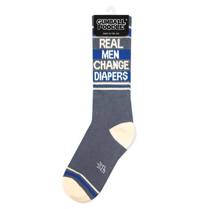 Real Men Change Diapers Premium Cotton Gym Socks