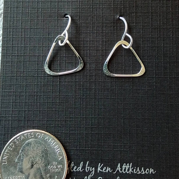 Sterling Silver Small Triangle Earrings