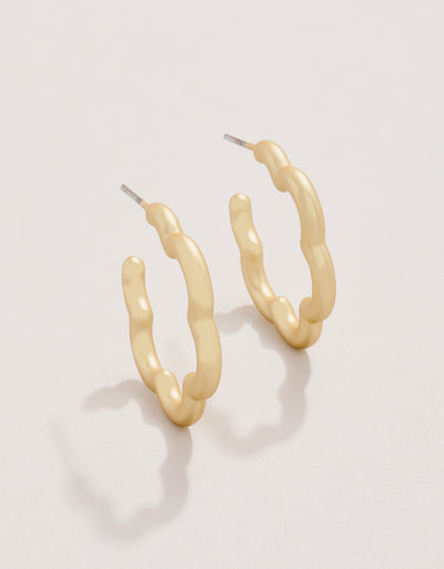 Spartina 449 Bubbly Daisy Hoop Earrings Gold