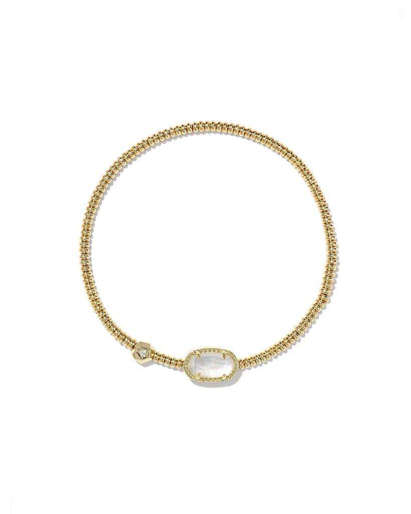 Kendra Scott Grayson Gold Stretch Bracelet in Ivory Mother of Pearl Kendra Scott Grayson Mother of Pearl Gold Stretch Bracelet Bracelet