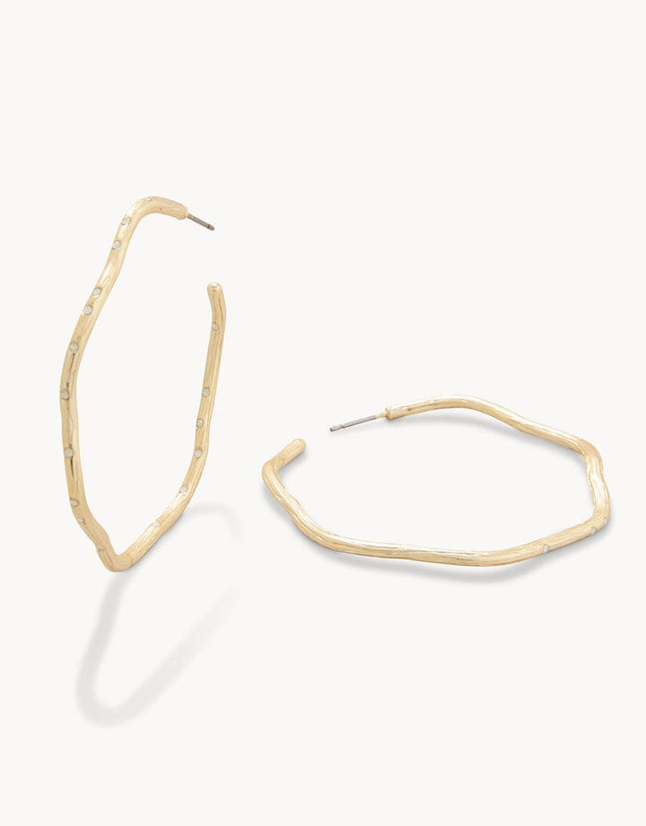 Spartina 449 Sand Bar Wave Large Hoop Earrings