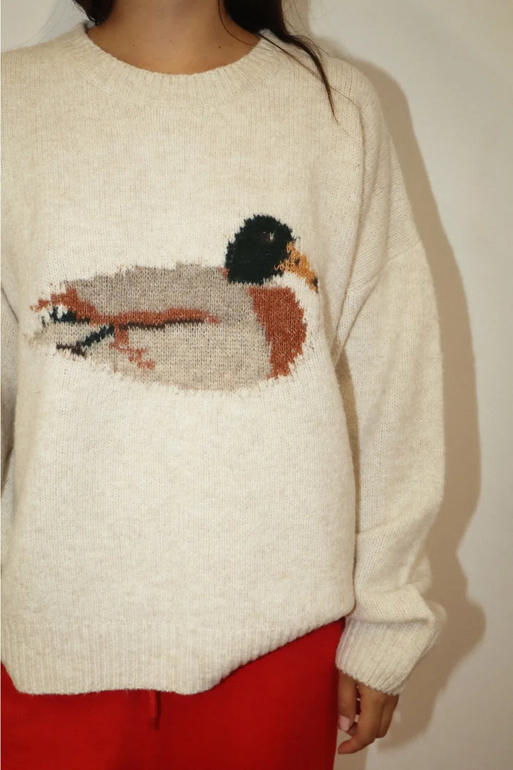 Mallard Duck Cozy Knit Sweater Mallard Duck Cozy Knit Sweater Tops