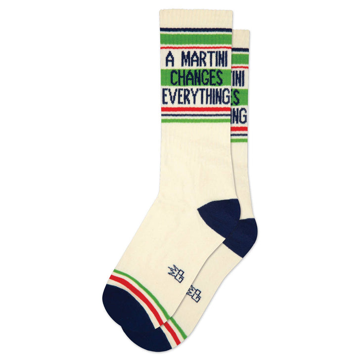 A Martini Changes Everything Premium Cotton Gym Socks A Martini Changes Everything Socks | Gumball Poodle Socks