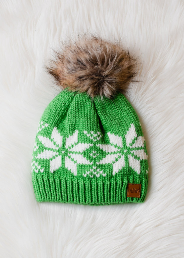 Nordic Snowflake Pom Hat