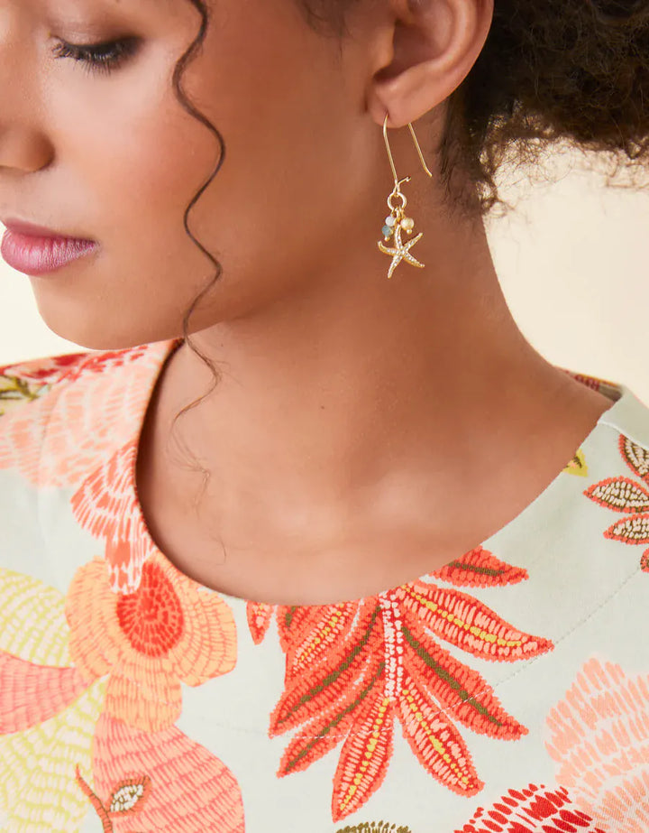 Spartina 449 Starfish Sparkle Drop Earrings