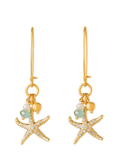 Starfish Sparkle Drop Earrings