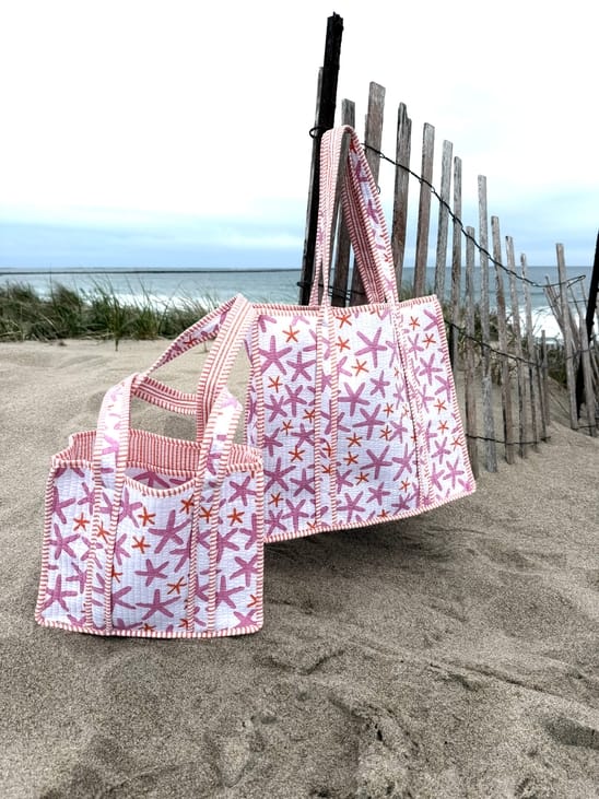 Coastal Quilted Carryall Tote