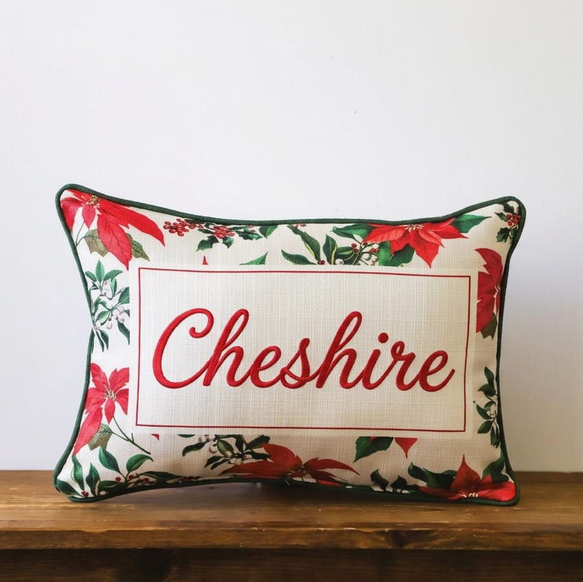 Botanical Poinsettia Cheshire Pillow Cheshire Botanical Poinsettia Christmas Pillow – 20 × 14 Home