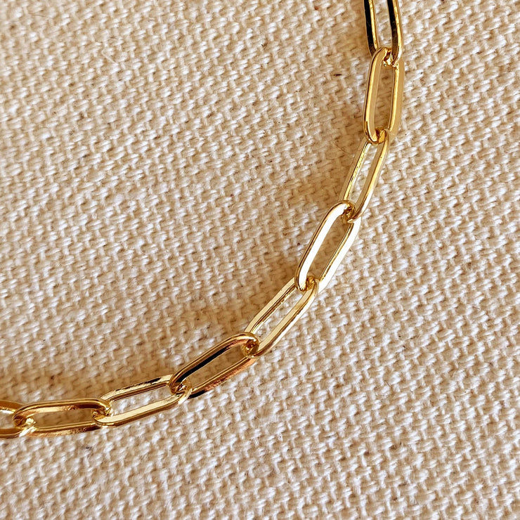Waterproof Gold Filled Lizzy Paper Clip Bracelet