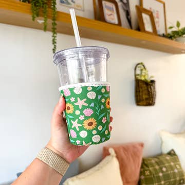 Beachside Cottage Reusable Coffee Sleeve