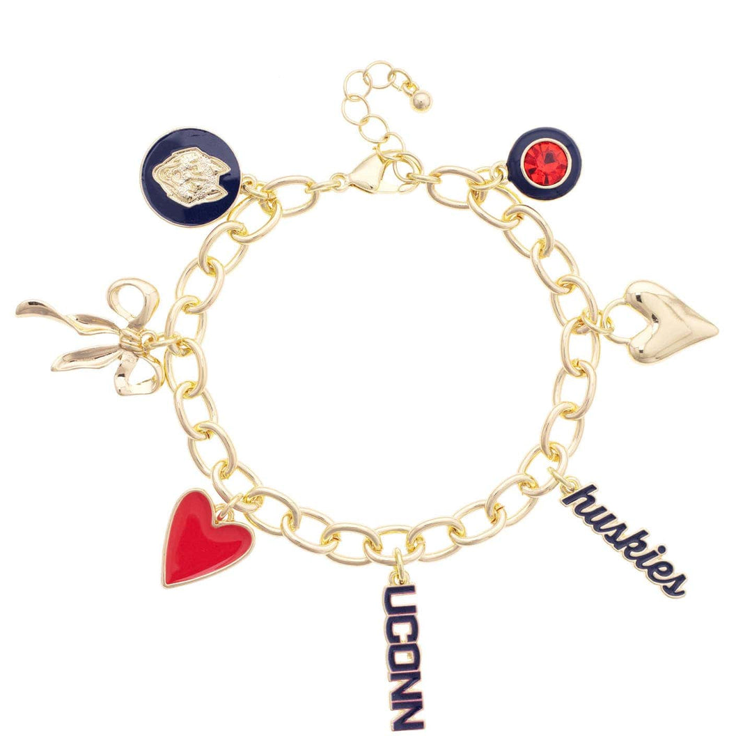PREORDER: Connecticut Huskies UCONN Enamel Icons Charm Bracelet