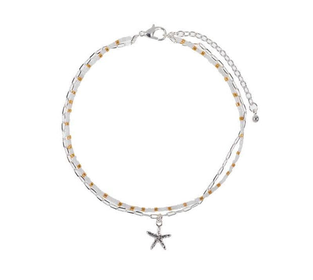 Starfish Layered Anklet