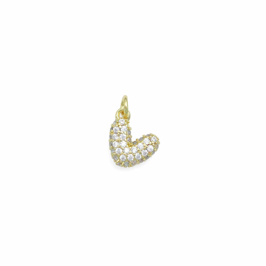 Pave Puffy Heart Charm Pave Puffy Heart Charm