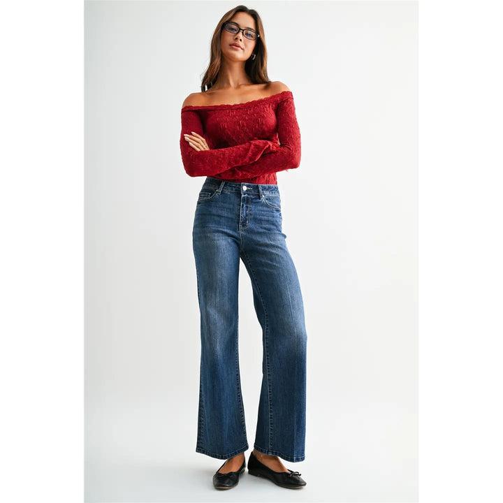 Mica Denim High-Rise Wide-Leg Jeans Mica Denim High-Rise Wide-Leg Jeans | The Red Owl Bottoms