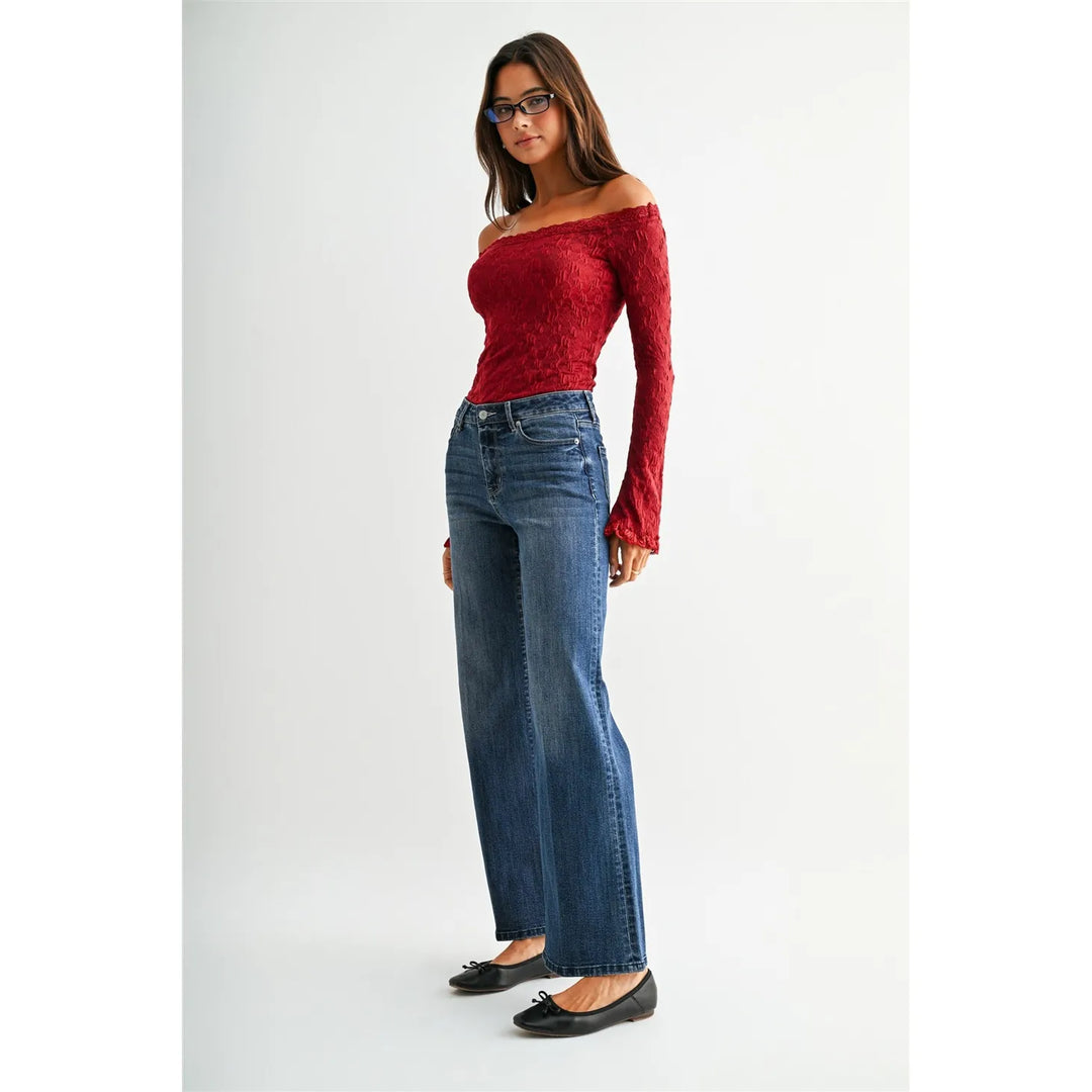 Mica Denim High-Rise Wide-Leg Jeans Mica Denim High-Rise Wide-Leg Jeans | The Red Owl Bottoms