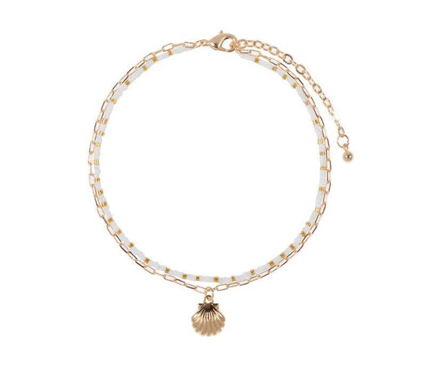 Shell Layered Anklet