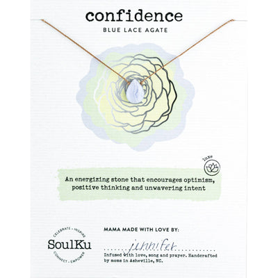 Soulku Confidence Blue Lace Agate Necklace