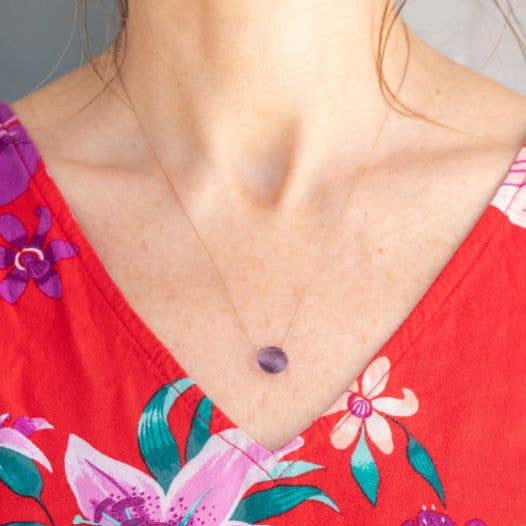 Iolite Gemstone Necklace - I Believe in You