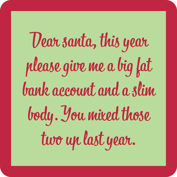 Dear Santa Coaster