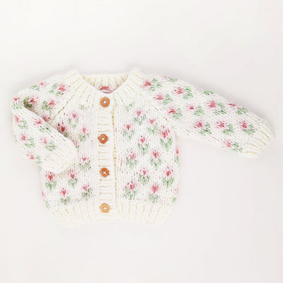 Baby Bitty Blooms Blush Cardigan Sweater