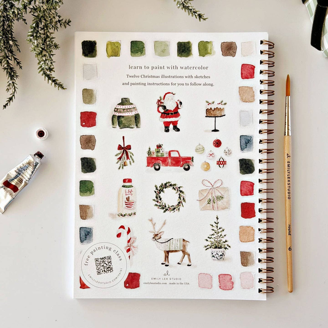 Emily Lex Studio Classic Christmas Watercolor Workbook Emily Lex Studio Classic Christmas Watercolor Workbook Books